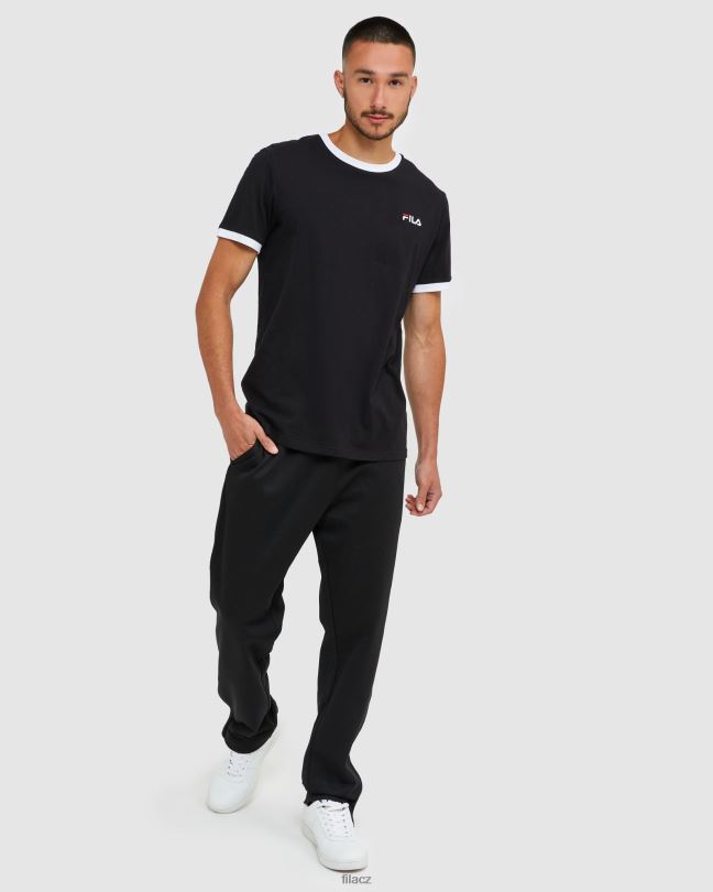 černé pánské triko fila classic s ringerem 0668L2481 Černá FILA