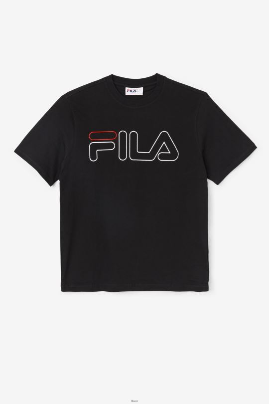 černo/bílo/červené borough tee fila 0668L276 černá/bílá/červená FILA