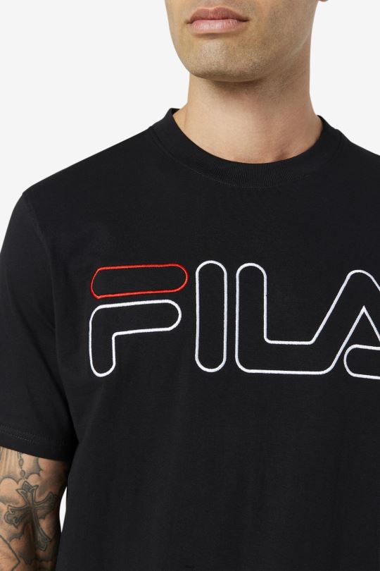 černo/bílo/červené borough tee fila 0668L276 černá/bílá/červená FILA