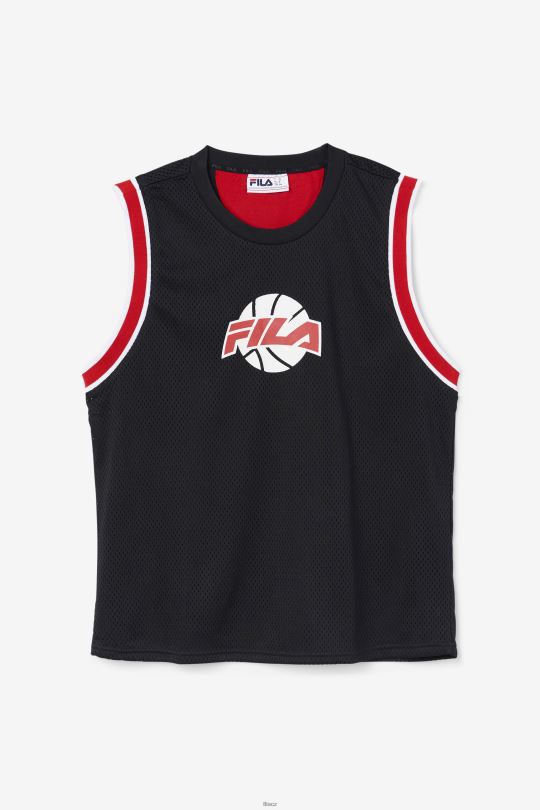 černo/červeno/bílý basketbalový dres fila ovi 0668L219 černá/červená/bílá FILA