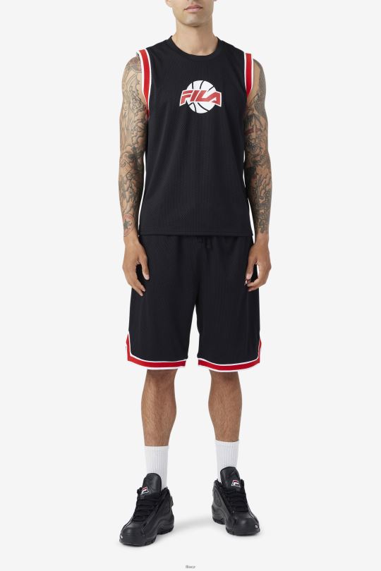 černo/červeno/bílý basketbalový dres fila ovi 0668L219 černá/červená/bílá FILA