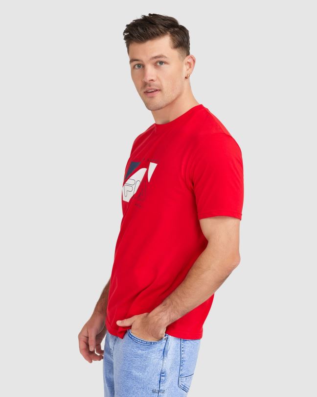 červené pánské tričko fila 0668L2322 Červené FILA