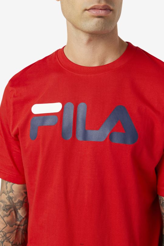 červené pánské triko fila orel 0668L285 Červené FILA