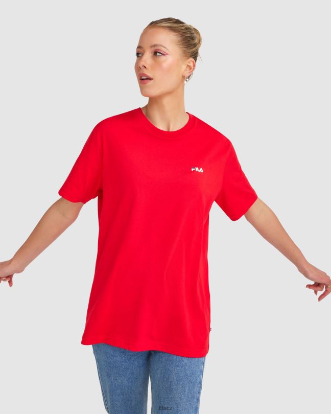 červené unisex tričko fila klasické 2 0668L2487 Červené FILA
