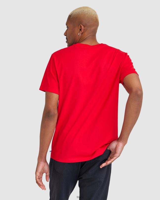 červené unisex tričko fila klasické 2 0668L2487 Červené FILA