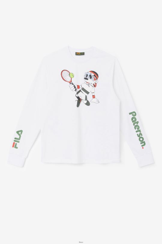 fila bílé triko fila x paterson s dlouhým rukávem 0668L328 bílý FILA