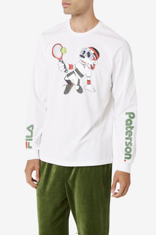 fila bílé triko fila x paterson s dlouhým rukávem 0668L328 bílý FILA