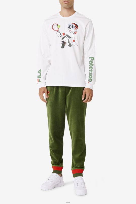 fila bílé triko fila x paterson s dlouhým rukávem 0668L328 bílý FILA