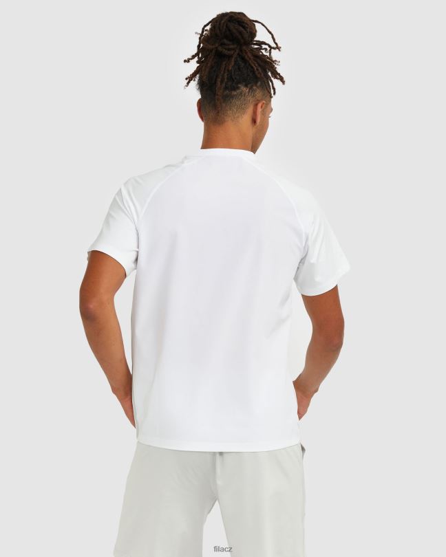fila pánské tričko henley s vysokým výstřihem bílé 0668L2527 bílý FILA