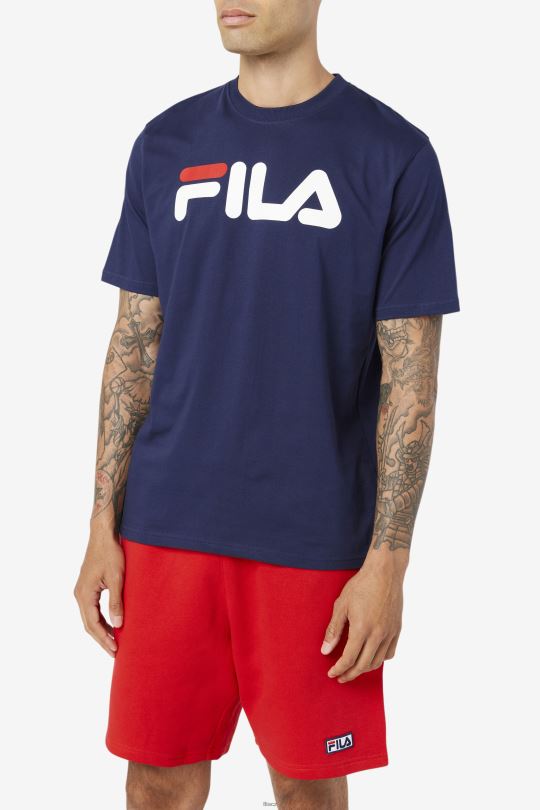 fila pánské tričko orel peacoat/bílá/čínská červená 0668L283 peacoat/bílá/čínská červená FILA