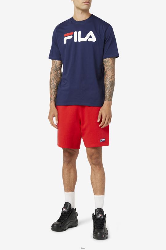 fila pánské tričko orel peacoat/bílá/čínská červená 0668L283 peacoat/bílá/čínská červená FILA