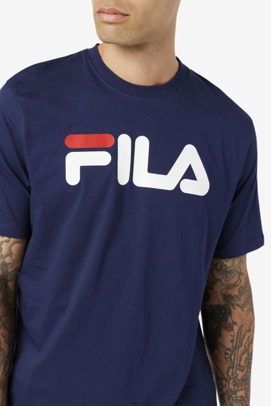 fila pánské tričko orel peacoat/bílá/čínská červená 0668L283 peacoat/bílá/čínská červená FILA