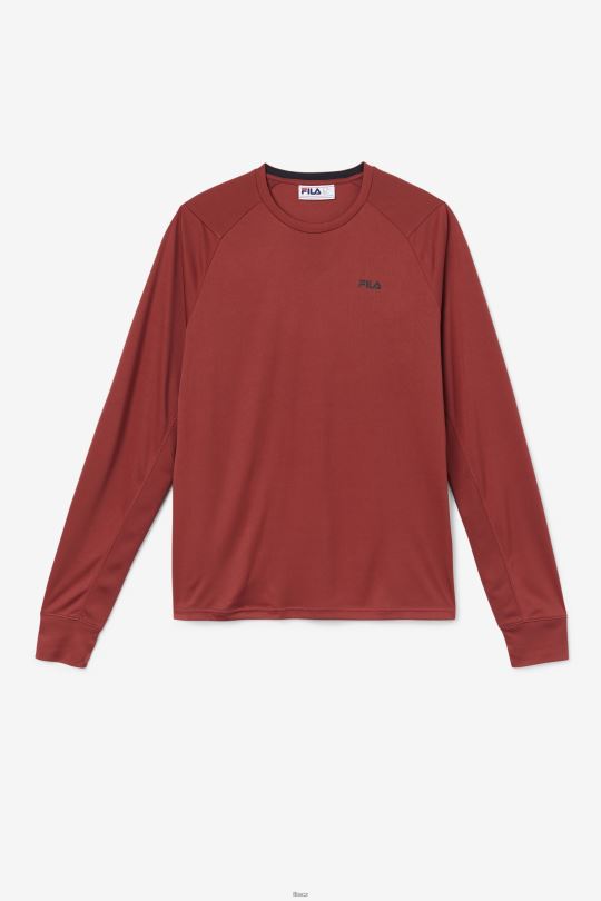 fila russet brown/black jazam long sleeve crew 0668L244 červenohnědá/černá FILA