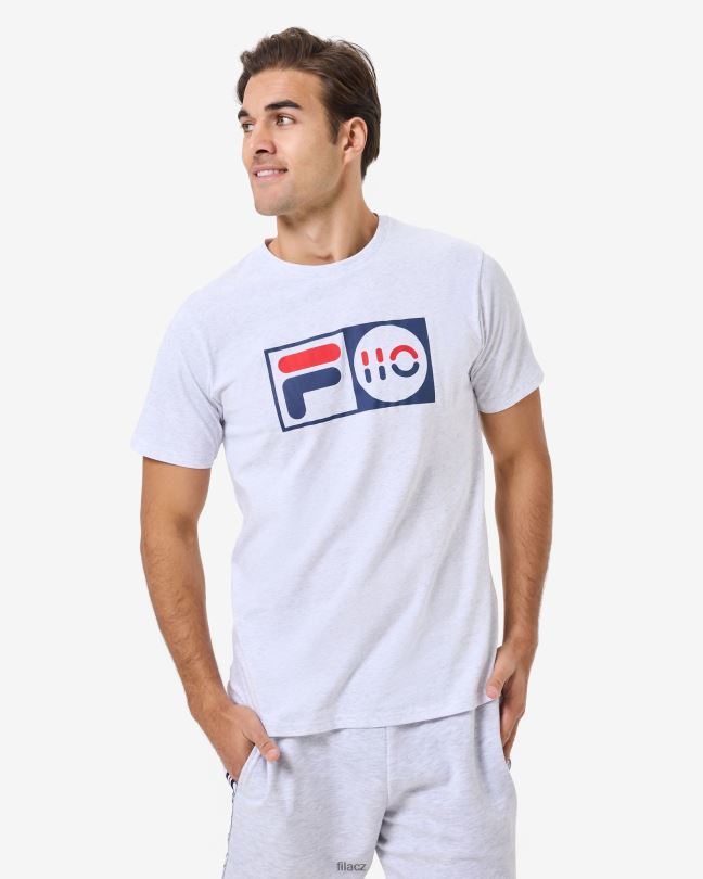 fila světle šedé marle unisex výročí tričko 0668L2572 světle šedá marle FILA
