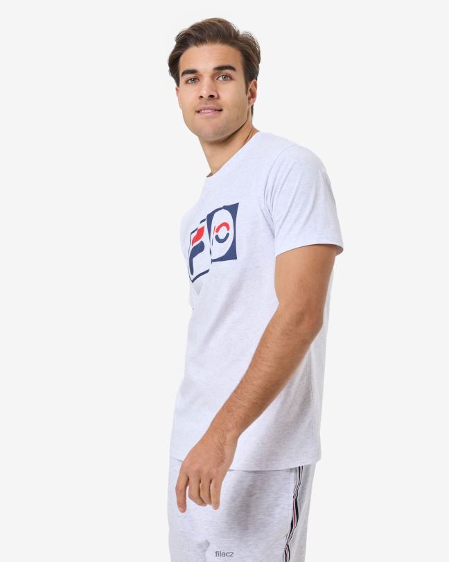 fila světle šedé marle unisex výročí tričko 0668L2572 světle šedá marle FILA