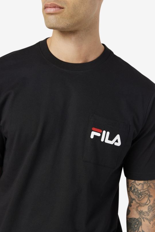 kapesní tričko fila curtis černo/bílé/červnová chyba 0668L397 černá/bílá/červnová chyba FILA