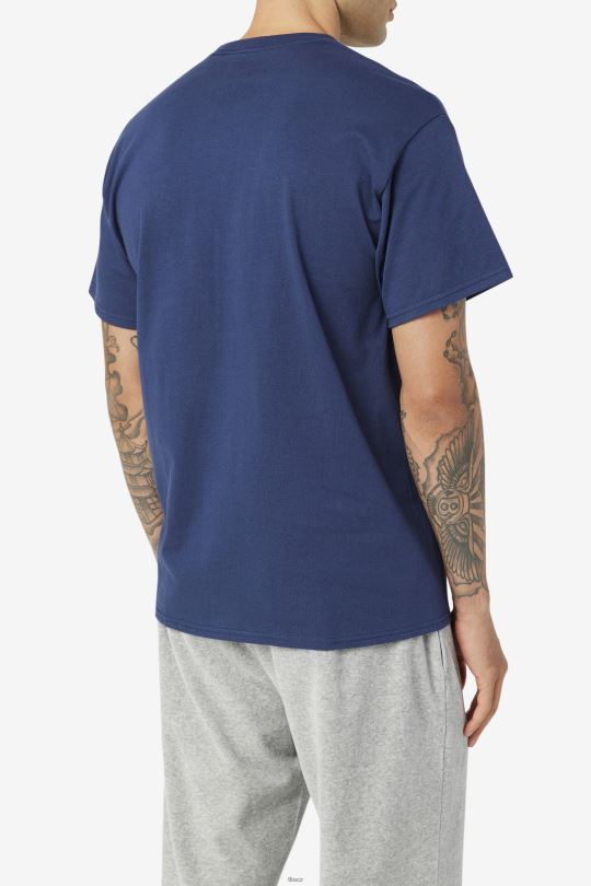 námořnické/bílé/červené pánské tričko fila s logem 0668L270 námořnická/bílá/červená FILA