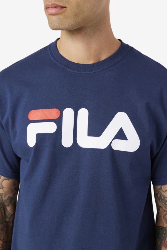 námořnické/bílé/červené pánské tričko fila s logem 0668L270 námořnická/bílá/červená FILA