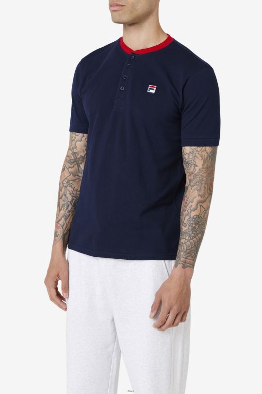 námořnická/červená ralph henley fila 0668L378 námořnická/červená FILA