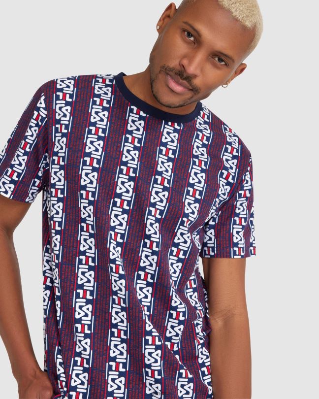 nové námořnické pánské tričko harrison fila 0668L2370 nové námořnictvo FILA