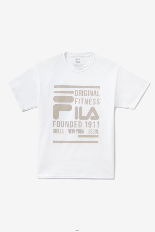 originální fitness tričko fila bílé 0668L350 bílý FILA