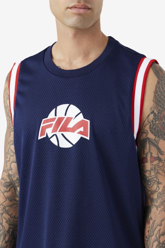 ovi basketbalový dres fila námořnická/červená/bílá 0668L218 námořnická/červená/bílá FILA