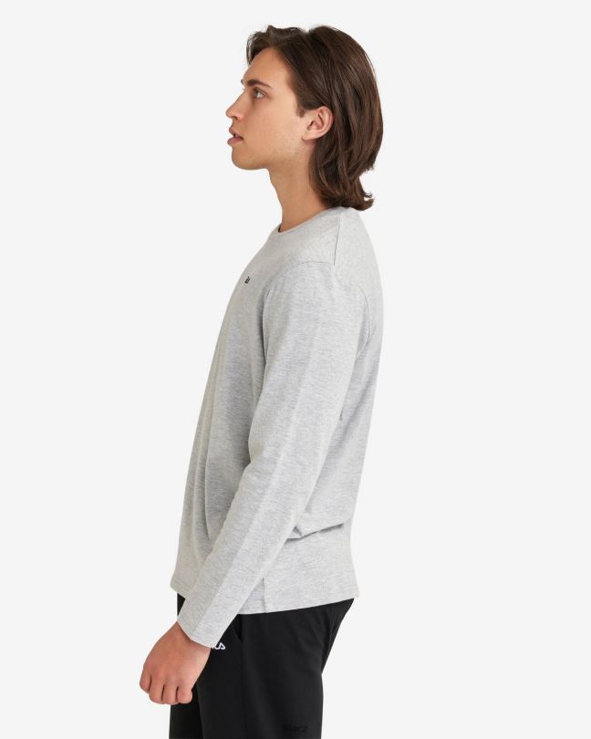 pánské basic l/s tričko fila stříbrná marle 0668L2552 stříbrný marle FILA