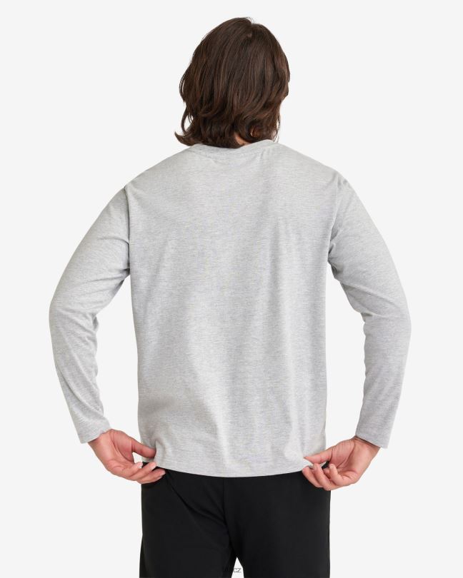 pánské basic l/s tričko fila stříbrná marle 0668L2552 stříbrný marle FILA