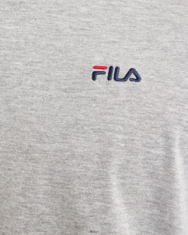 pánské basic l/s tričko fila stříbrná marle 0668L2552 stříbrný marle FILA