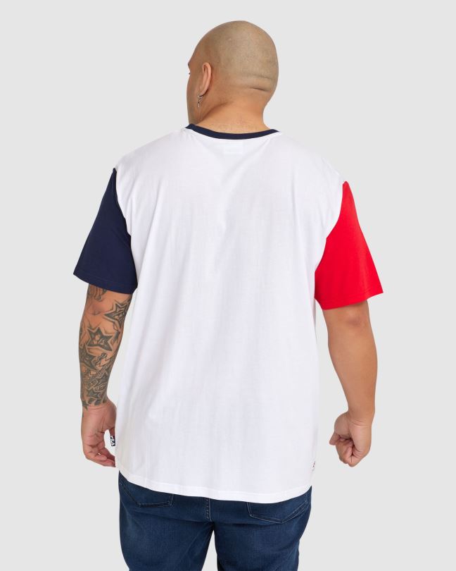pánské tričko fila plus lennox bílé 0668L2365 bílý FILA