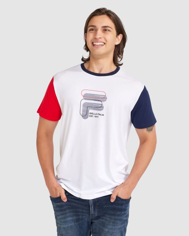 pánské tričko lennox fila bílé 0668L2378 bílý FILA