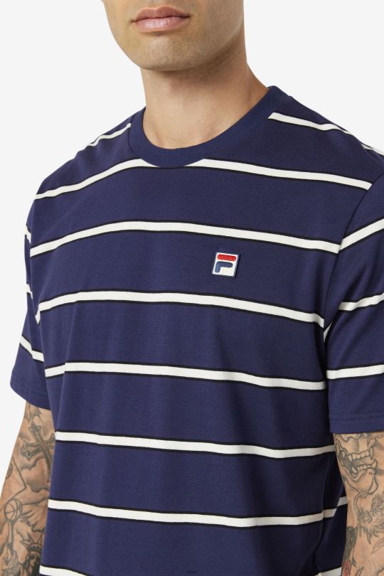 peacoat fila/bílé tričko felix 0668L370 peacoat/white FILA
