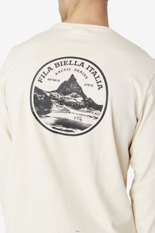 slaněné tričko s dlouhým rukávem fila bílé 0668L248 bílý FILA