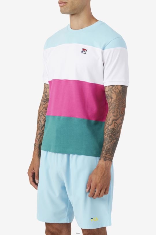 sloužit crew bílá/fialová/petit four fila 0668L323 bílá/fialová/petit four FILA