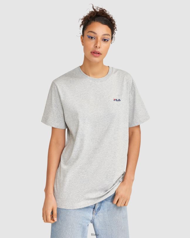 stříbrné unisex triko marle fila klasické 2 0668L2475 stříbrný marle FILA