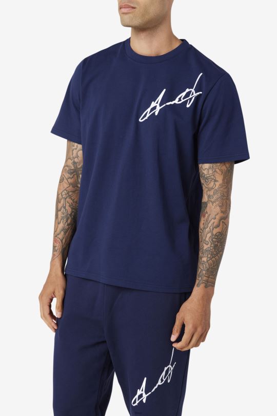 tričko fila navy grant hill cormac 0668L226 námořnictvo FILA