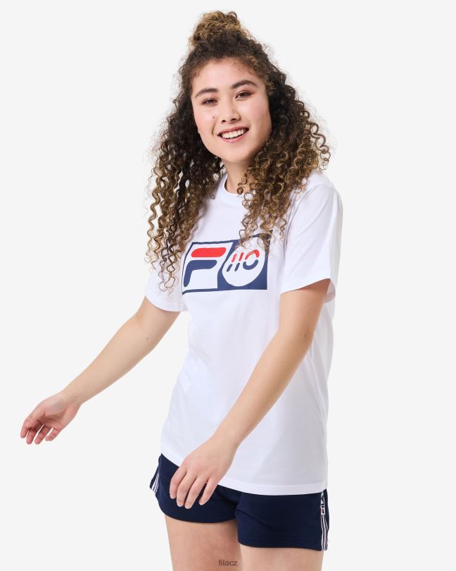 unisex jubilejní tričko fila bílé 0668L2558 bílý FILA