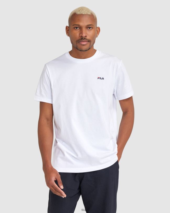unisex klasické tričko 2 bílé fila 0668L2465 bílý FILA