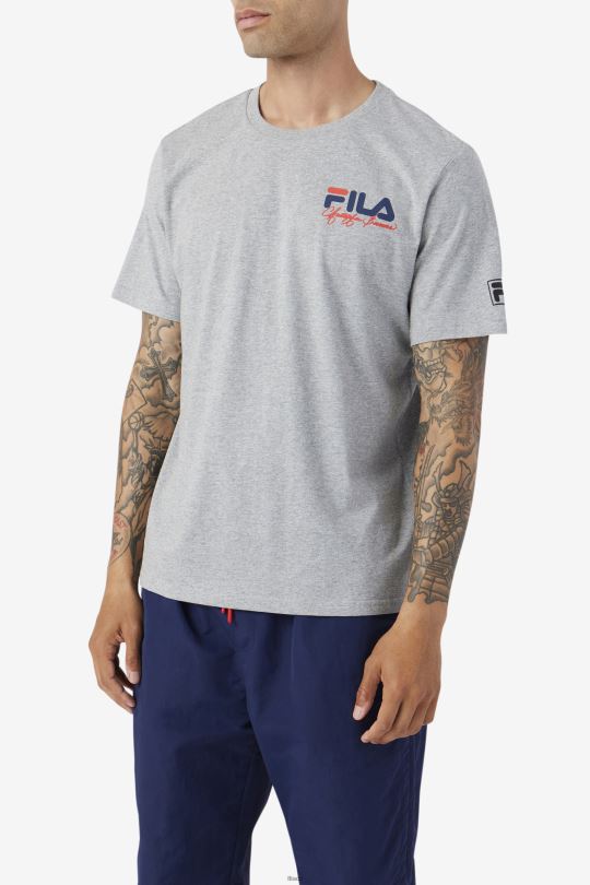vřes šedá bevans park grafické tričko fila 0668L390 vřesově šedá FILA