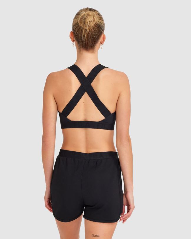 dámský crop top černý fila spencer 0668L2819 Černá FILA