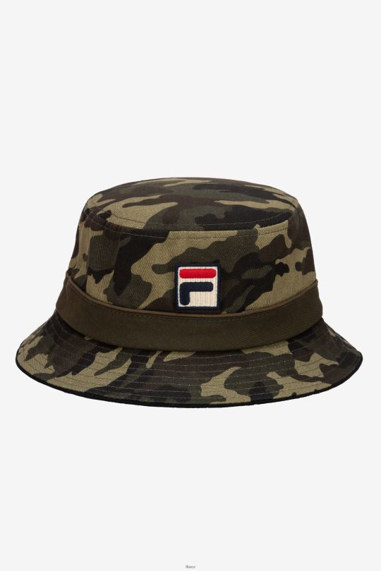 armáda zelená camo camo bucket hat fila 0668L978 armádní zelená kamufláž FILA
