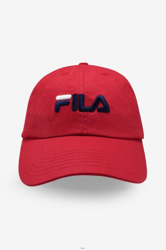 baseballová čepice s vyšívaným logem červené fily 0668L999 Červené FILA