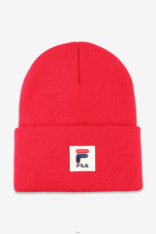 fila červená čepice s manžetou 0668L1078 Červené FILA