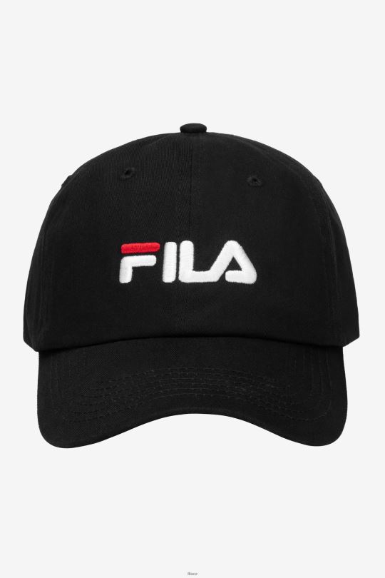 vyšívané logo baseballová čepice fila černá 0668L992 Černá FILA