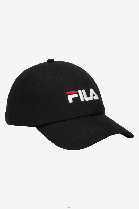 vyšívané logo baseballová čepice fila černá 0668L992 Černá FILA