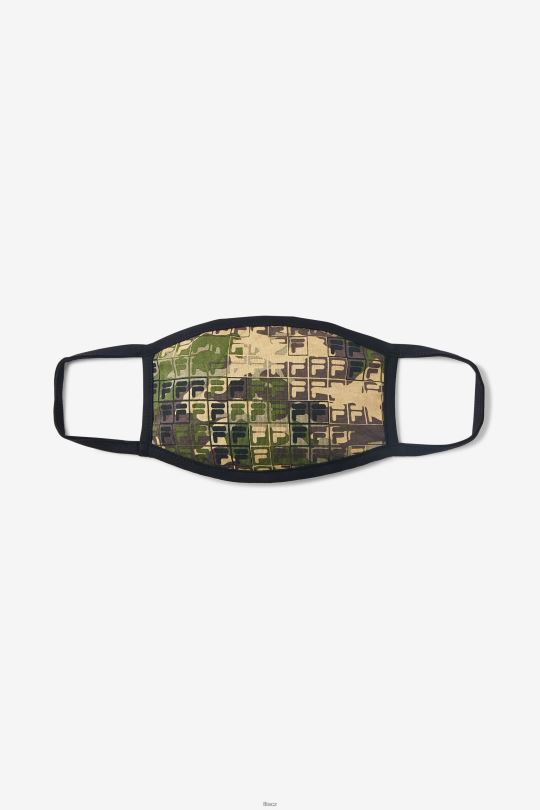 maskovací maska ​​s logem zelené camo multi fila 0668L1047 zelená camo multi FILA