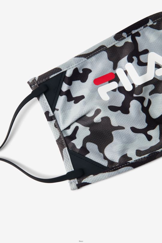 nastavitelná maska ​​na obličej černo/šedá camo fila 0668L1049 černá/šedá kamufláž FILA