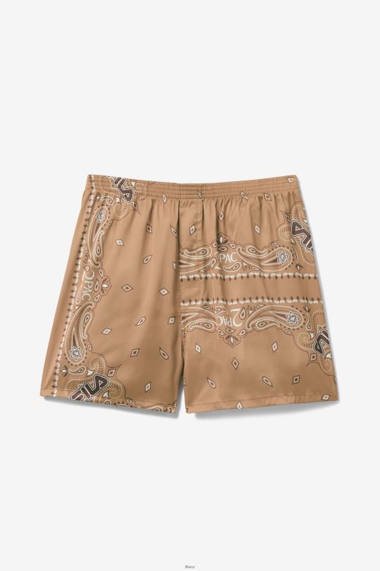 2pac bandana print boxer fila tabák hnědá/bílá 0668L962 tabákově hnědá/bílá FILA