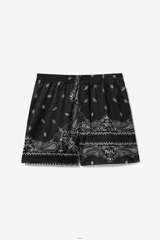 černo/bílé boxerky s potiskem fila 2pac bandana 0668L963 Černá bílá FILA