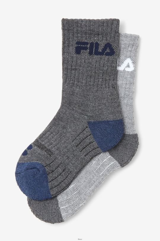 Fila grey dětská polstrovaná dětská ponožka po 6 kusech 0668L1072 šedá multi FILA